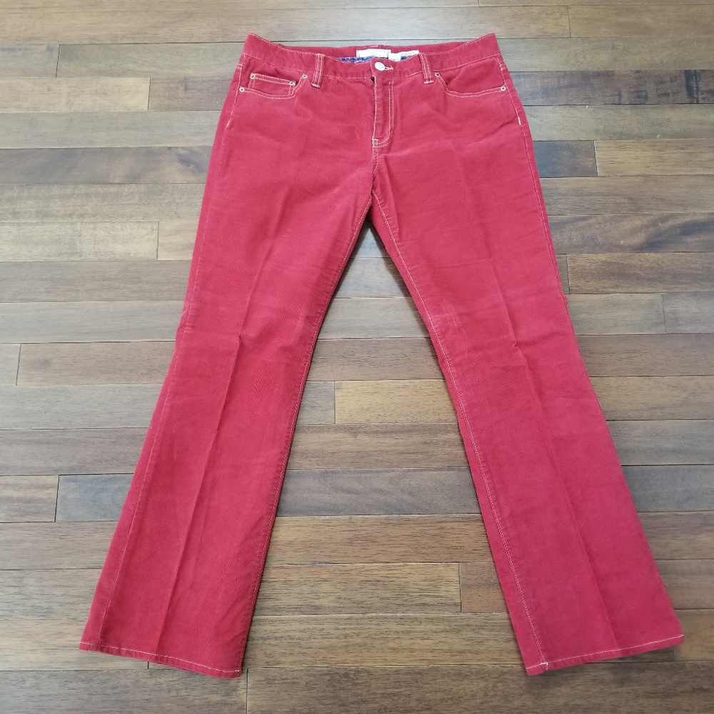 Old Navy red, wide legged, corduroy pant